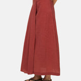 Yerse – 44889-63 – Falda midi de doble capa color terracota - Mujer