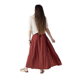 Yerse – 44889-63 – Falda midi de doble capa color terracota - Mujer