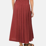 Yerse – 44889-63 – Falda midi de doble capa color terracota - Mujer