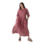 Vestido burdeos de algodón Yerse para mujer | Konestilochic