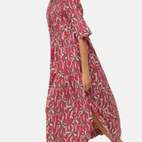 Yerse – 44894-179 – Vestido camisero midi de algodón con manga francesa - Mujer