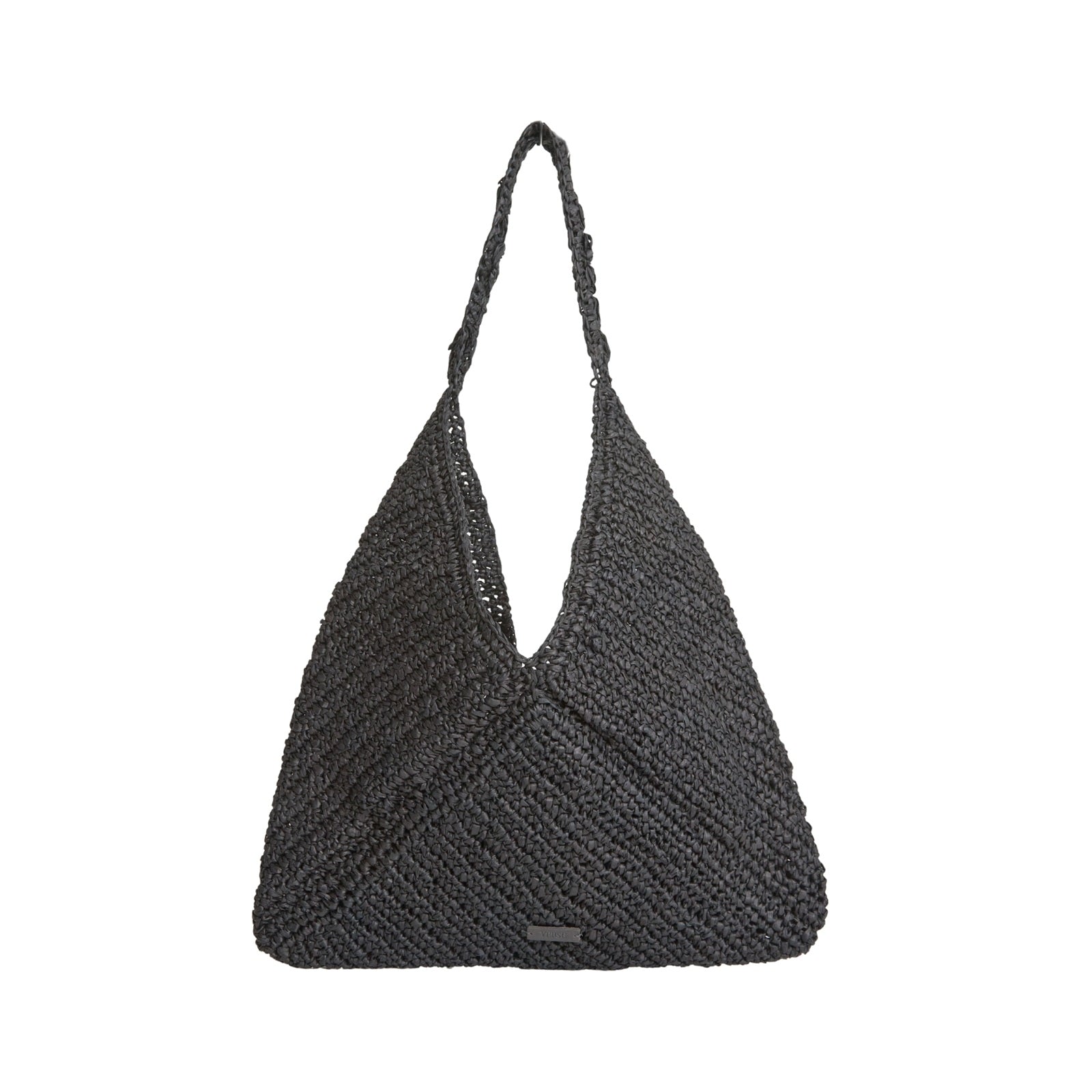 Bolso negro de rafia Yerse – Estilo natural y versátil | Konestilochic