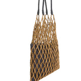 Yerse – 44929-3 – Bolso de cuentas de madera con asa de piel y forro de algodón