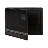 Pepe Jeans - Tape 450072818020 - Cartera negra horizontal de piel con protección de tarjetas (12,5x9,5x1 cm.)