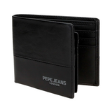 Pepe Jeans – Ithaca 7344041 – Cartera horizontal de piel con protección RFID (11x8,5x1 cm)