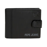Pepe Jeans - Cortland 450075815020 - Billetero negro de piel con protección para tarjetas (11x8,5x1 cm.)