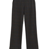Yerse - 45382-436 - Pantalones rectos grises de cuadros - Mujer