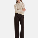 Yerse - 45410-13 - Pantalones anchos marrones con bolsillos - Mujer