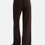 Yerse - 45410-13 - Pantalones anchos marrones con bolsillos - Mujer