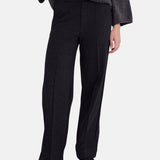 Yerse - 45422-436 - Pantalones anchos de tiro medio con estampado de cuadros gris oscuro - Mujer