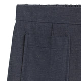 Yerse - 45445-56 - Pantalones anchos azul índigo de punto con efecto vaquero con bolsillos frontales - Mujer