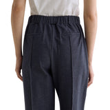 Yerse - 45445-56 - Pantalones anchos azul índigo de punto con efecto vaquero con bolsillos frontales - Mujer