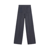 Yerse - 45445-56 - Pantalones anchos azul índigo de punto con efecto vaquero con bolsillos frontales - Mujer