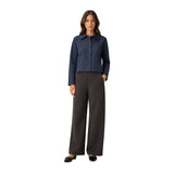 Yerse - 45471-13 - Pantalones anchos marrones con bolsillos laterales - Mujer