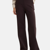 Yerse - 45471-13 - Pantalones anchos marrones con bolsillos laterales - Mujer