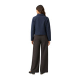 Yerse - 45471-13 - Pantalones anchos marrones con bolsillos laterales - Mujer