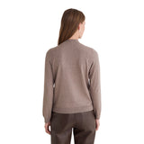 Yerse - 45505-11 - Jersey fino gris topo de viscosa con cuello Perkins - Mujer