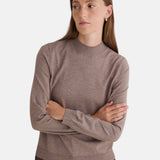 Yerse - 45505-11 - Jersey fino gris topo de viscosa con cuello Perkins - Mujer