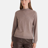 Yerse - 45505-11 - Jersey fino gris topo de viscosa con cuello Perkins - Mujer