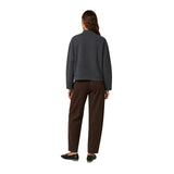 Yerse - 45507-13 - Pantalones marrones de viscosa con bolsillos laterales - Mujer