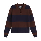 Yerse - 45512-255 - Jersey de lana y cashmere con cuello polo y estampado de rayas anchas - Mujer