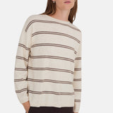 Yerse - 45515-202 - Jersey de punto fino de lana y cashmere con estampado de rayas - Mujer