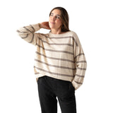 Yerse - 45515-202 - Jersey de punto fino de lana y cashmere con estampado de rayas - Mujer