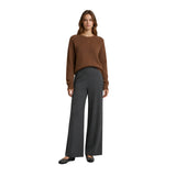 Yerse - 45531-16 - Jersey marrón de lana con flores bordadas al tono - Mujer