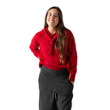 Yerse - 45532-80 - Jersey rojo de lana con lazada - Mujer