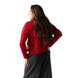 Yerse - 45532-80 - Jersey rojo de lana con lazada - Mujer