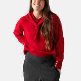 Yerse - 45532-80 - Jersey rojo de lana con lazada - Mujer