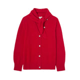 Yerse - 45534-80 - Cárdigan rojo de lana con lazada - Mujer