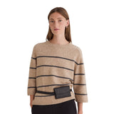 Yerse - 45540-209 - Jersey de lana con estampado de rayas y manga francesa - Mujer