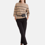Yerse - 45540-209 - Jersey de lana con estampado de rayas y manga francesa - Mujer