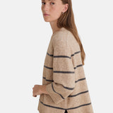 Yerse - 45540-209 - Jersey de lana con estampado de rayas y manga francesa - Mujer
