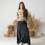 Yerse - 45540-209 - Jersey de lana con estampado de rayas y manga francesa - Mujer