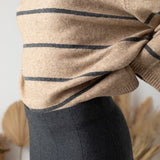 Yerse - 45540-209 - Jersey de lana con estampado de rayas y manga francesa - Mujer