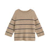 Yerse - 45540-209 - Jersey de lana con estampado de rayas y manga francesa - Mujer