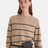 Yerse - 45540-209 - Jersey de lana con estampado de rayas y manga francesa - Mujer