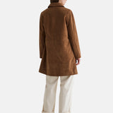 Yerse - 45614-9 - Abrigo midi arena de ante con cuello camisero y cierre con botones - Mujer
