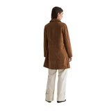 Yerse - 45614-9 - Abrigo midi arena de ante con cuello camisero y cierre con botones - Mujer