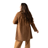 Yerse - 45614-9 - Abrigo midi arena de ante con cuello camisero y cierre con botones - Mujer