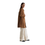 Yerse - 45614-9 - Abrigo midi arena de ante con cuello camisero y cierre con botones - Mujer