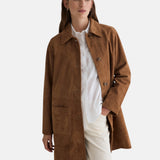 Yerse - 45614-9 - Abrigo midi arena de ante con cuello camisero y cierre con botones - Mujer