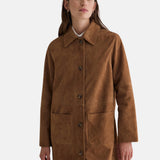 Yerse - 45614-9 - Abrigo midi arena de ante con cuello camisero y cierre con botones - Mujer
