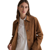 Yerse - 45614-9 - Abrigo midi arena de ante con cuello camisero y cierre con botones - Mujer