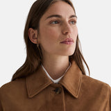 Yerse - 45614-9 - Abrigo midi arena de ante con cuello camisero y cierre con botones - Mujer