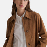 Yerse - 45614-9 - Abrigo midi arena de ante con cuello camisero y cierre con botones - Mujer