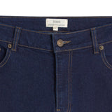 Yerse - 45851-56 - Pantalones vaqueros wide leg azul índigo de algodón orgánico con bajo vuelto - Mujer
