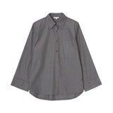 Yerse - 45878-226 - Camisa verde 100% algodón con estampado de rayas verticales - Mujer
